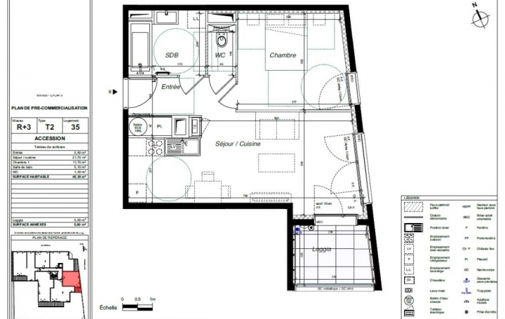 Annonces CRAPONNE : Appartement | LYON (69003) | 45 m2 | 340 000 € 